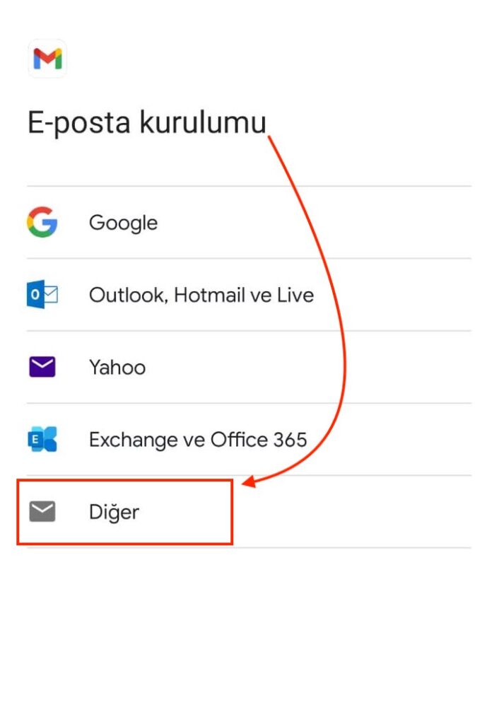 android gmail aplikasyonuna kurumsal eposta ekleme 2