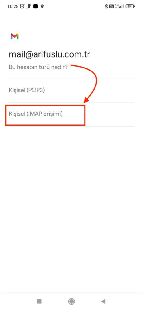 android gmail aplikasyonuna kurumsal eposta ekleme 4